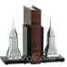 Cole Grey Building Aluminum and Wood Bookends CLRB1335